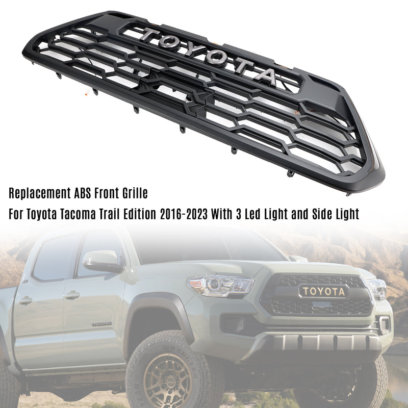 2016-2023 Toyota Tacoma W/ LED Lights Side Lights Front Bumper Grill Grille Generic