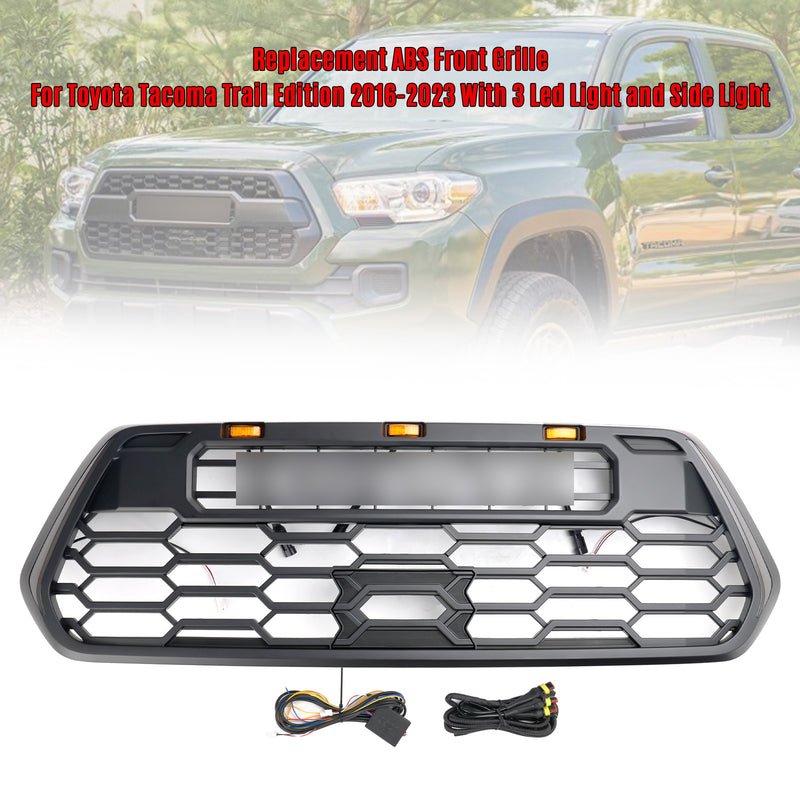 2016-2023 Toyota Tacoma W/ LED Lights Side Lights Front Bumper Grill Grille Generic
