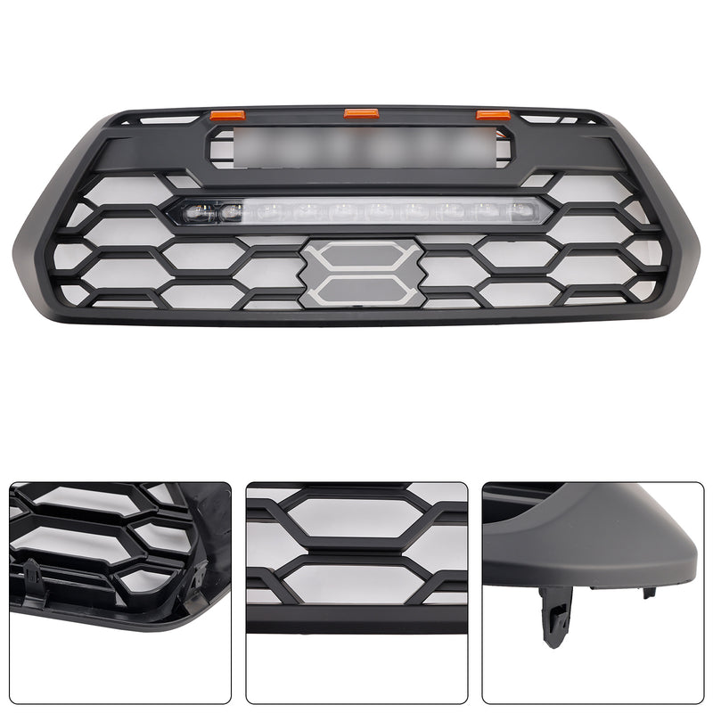 16-23 Toyota Tacoma W/ LED Lights Side Lights Front Bumper Grill Grille