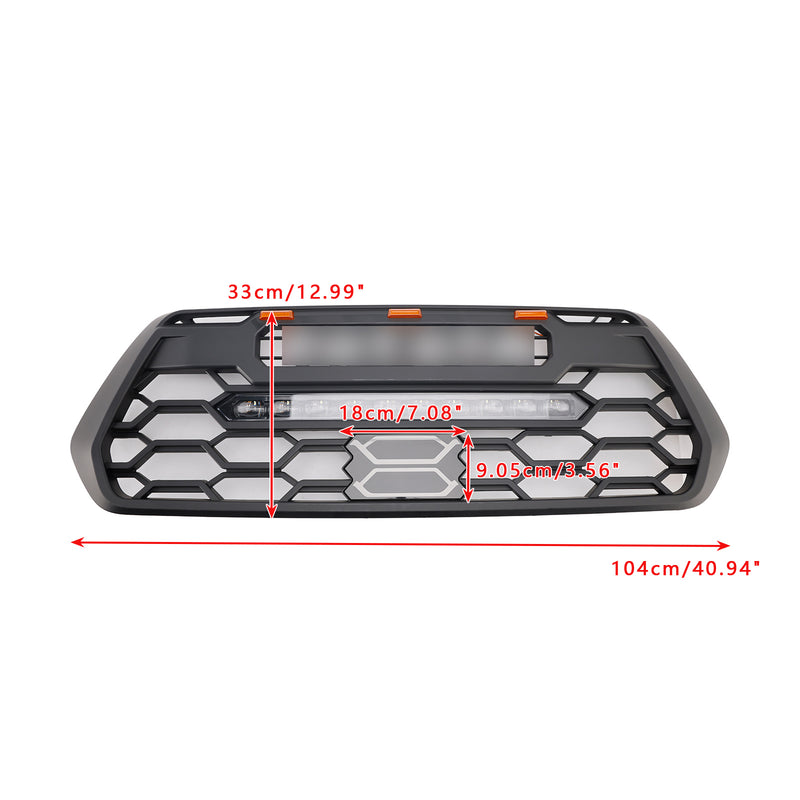 16-23 Toyota Tacoma W/ LED Lights Side Lights Front Bumper Grill Grille