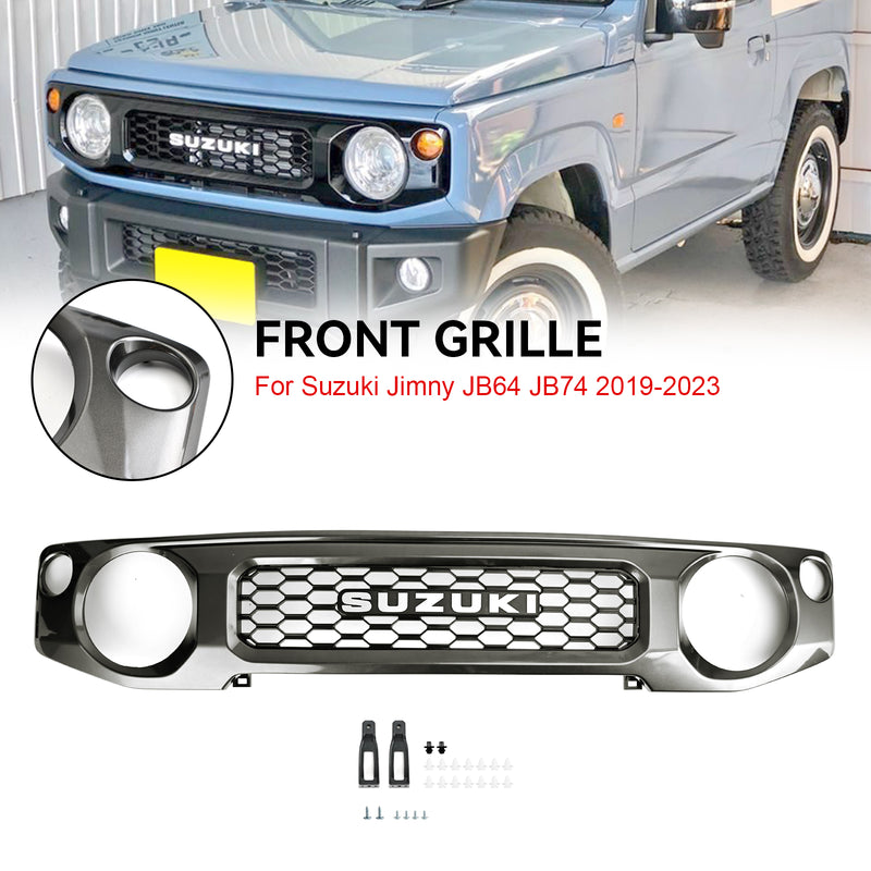 2019-2023 Suzuki Jimny JB74 Honeycomb Front Bumper Grill Grille Grey