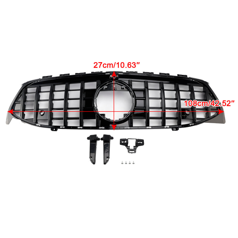 Black Front Bumper Grille Grill Fit Mercedes CLA Class W118 C118 2020-2024 GTR