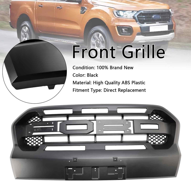 Raptor Style Front Bumper Grille Grill Fit Ford Ranger 2019-2023 T8 W/LED