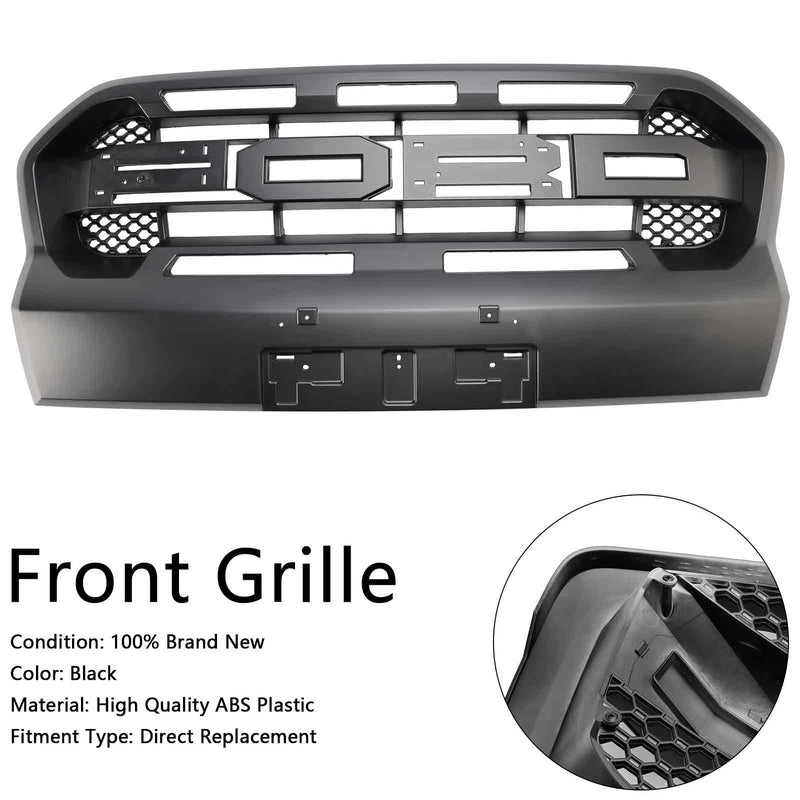 Raptor Style Front Bumper Grille Grill Fit Ford Ranger 2019-2023 T8 W/LED