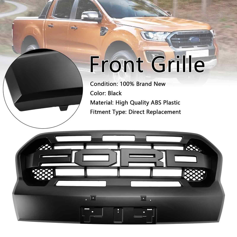 Raptor Style Front Bumper Grille Grill Fit Ford Ranger 2019-2023 T8 W/LED