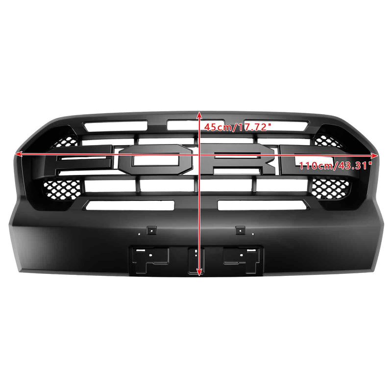 Raptor Style Front Bumper Grille Grill Fit Ford Ranger 2019-2023 T8 W/LED