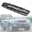 1998-2002 LEXUS LX470 LX570 Matte Black Front Bumper Grill Grille With LED Generic