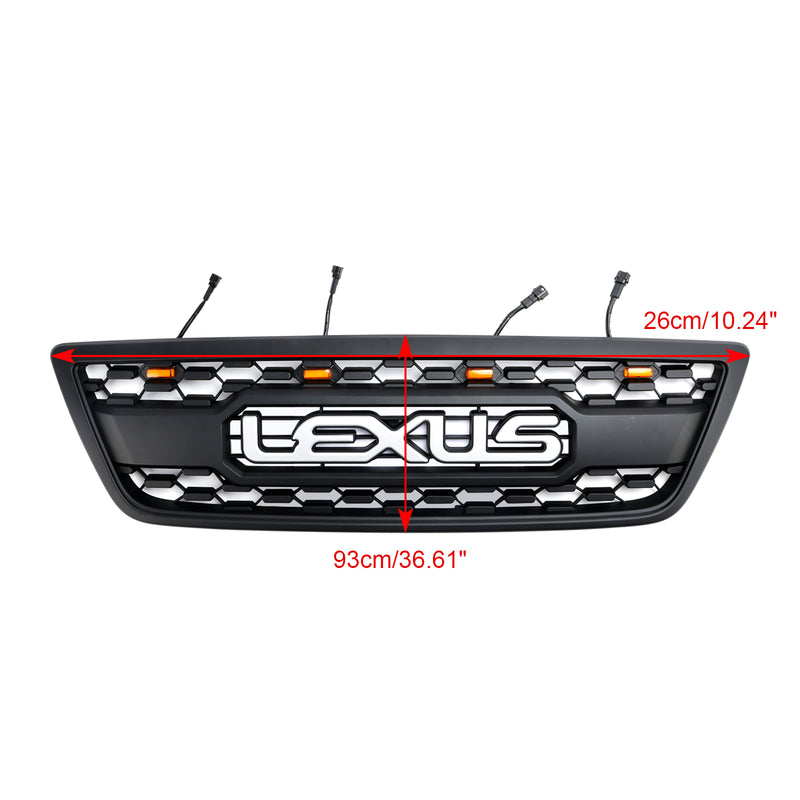 1998-1999-2000-2001-2002 LEXUS LX470 LX570 Front Bumper Grill Grille W/LED Lights