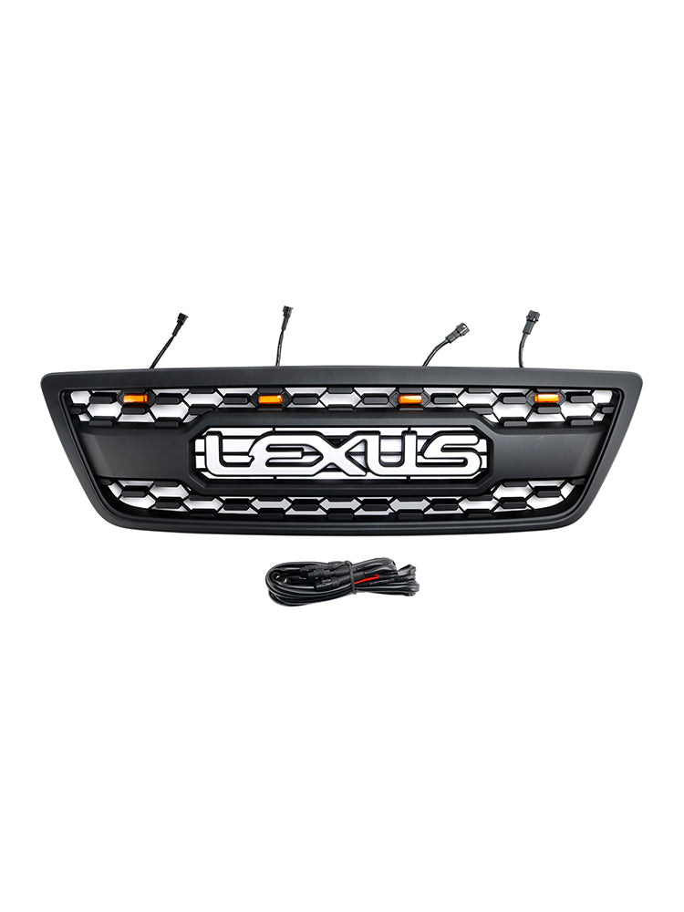 1998-1999-2000-2001-2002 LEXUS LX470 LX570 Front Bumper Grill Grille W/LED Lights