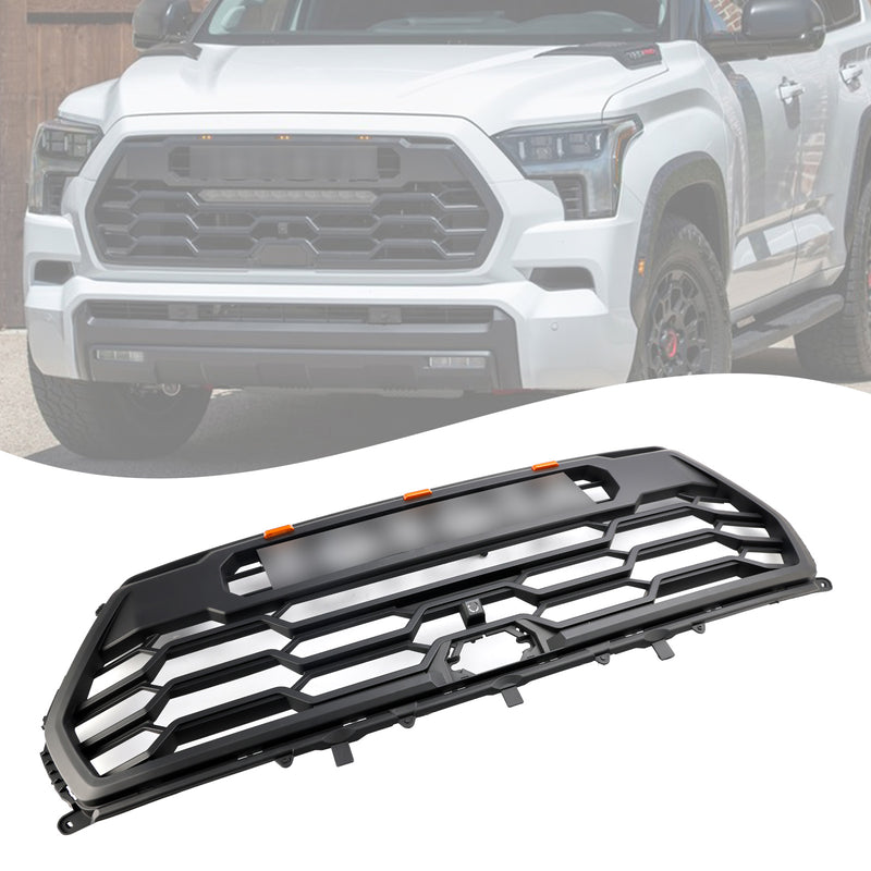 2022-2023 Toyota Tundra Sequoia TRD PRO Front Bumper Grill Grille + Amber Lights + Toyota Letter