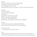 Toyota 53114-0C530 2022 2023 Sequoia TRD PRO Grill W/Lights