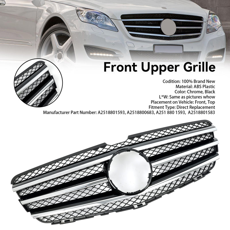Front Bumper Grill Grille A2518801583 Fit Mercedes-Benz R Class W251 2010-2013