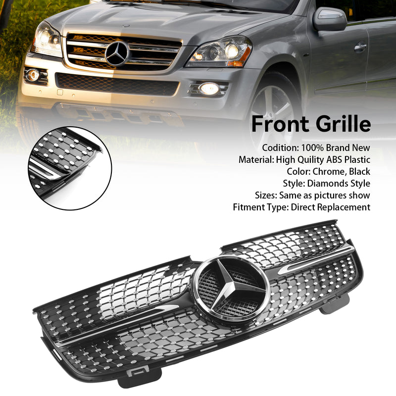 GL-Class X164 GL320 2007-2009 Mercedes Benz Diamonds Front Bumper Grille