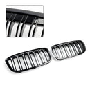 BMW 2 Series F45 F46 2018-2021 2PCS Gloss Black Front Kidney Grill Grille