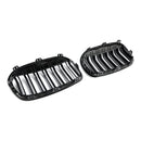 BMW 2 Series F45 F46 2018-2021 2PCS Gloss Black Front Kidney Grill Grille