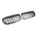BMW 2 Series F45 F46 2018-2021 2PCS Gloss Black Front Kidney Grill Grille
