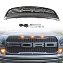 Raptor Style Front Bumper Grille Grill Fit Ford F150 2009-2014 With LED
