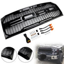 Gloss Black Raptor Style Front Bumper Grille Grill Fit Ford F150 2009-2014