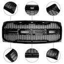 Gloss Black Raptor Style Front Bumper Grille Grill Fit Ford F150 2009-2014