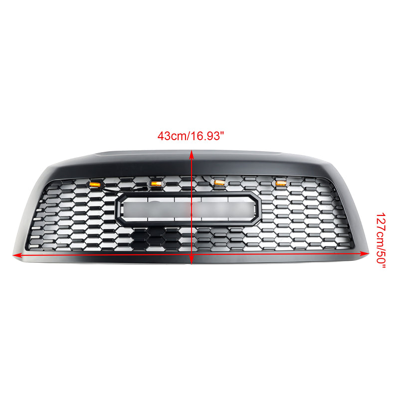 2008-2018 Matte Black Front Bumper Grill Grille Fit Toyota Sequoia  With Led