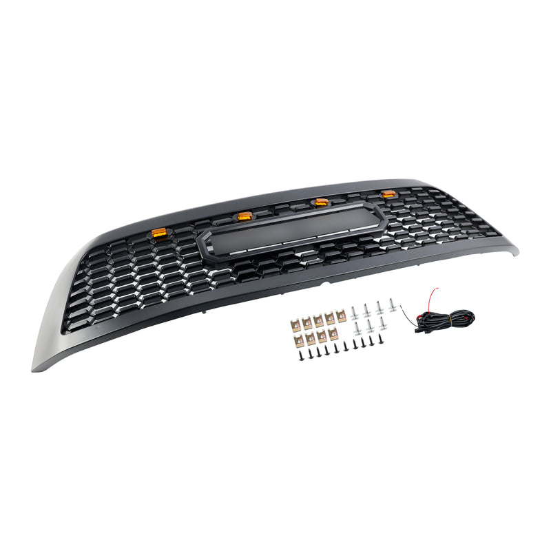 2008-2018 Matte Black Front Bumper Grill Grille Fit Toyota Sequoia  With Led