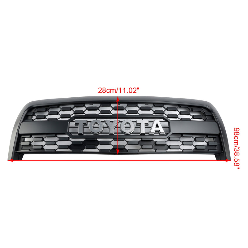 2003-2006 Toyota Tundra W/Light + Toyota Letter Matte Black Front Bumper Grill Grille