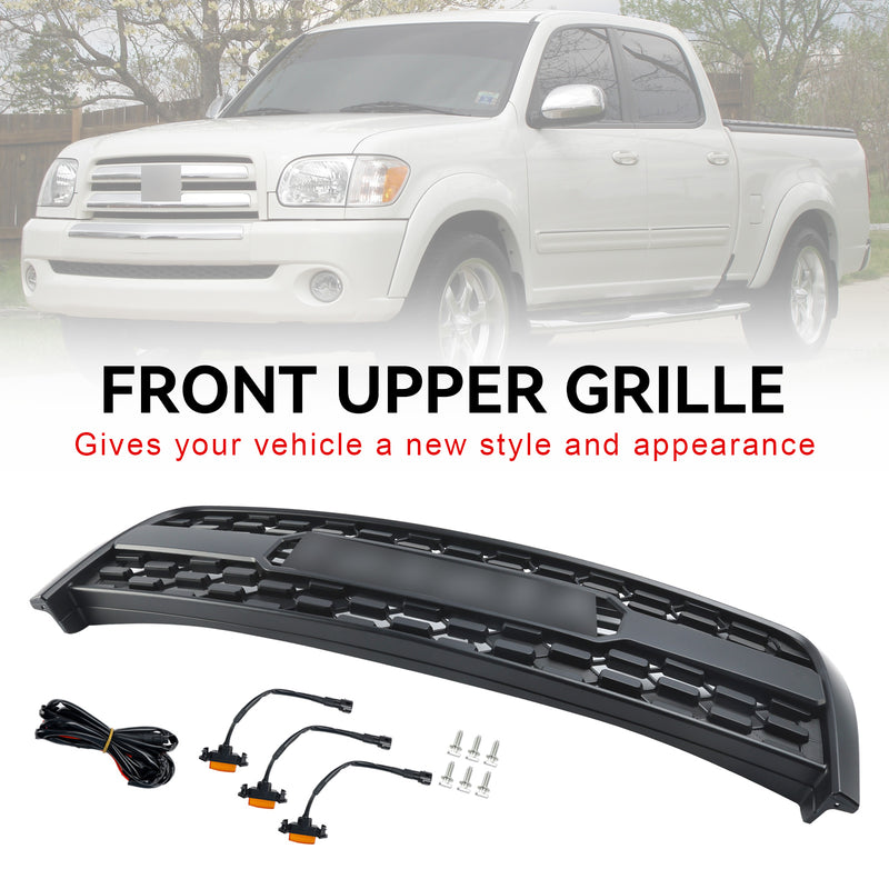 2003-2006 Toyota Tundra W/Light + Toyota Letter Matte Black Front Bumper Grill Grille