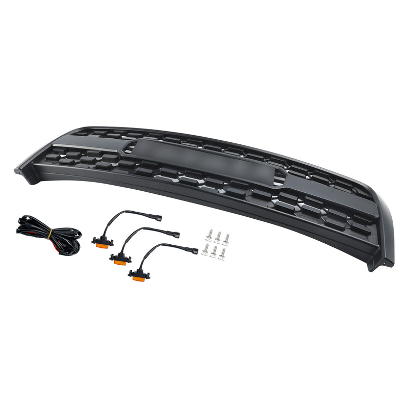 2003-2006 Toyota Tundra W/Light + Toyota Letter Matte Black Front Bumper Grill Grille