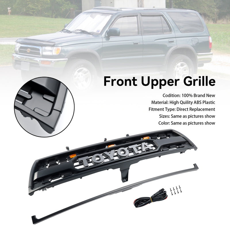 Matte Black Front Bumper Grill Grille Fit Toyota 4Runner 1996-2000 With Led