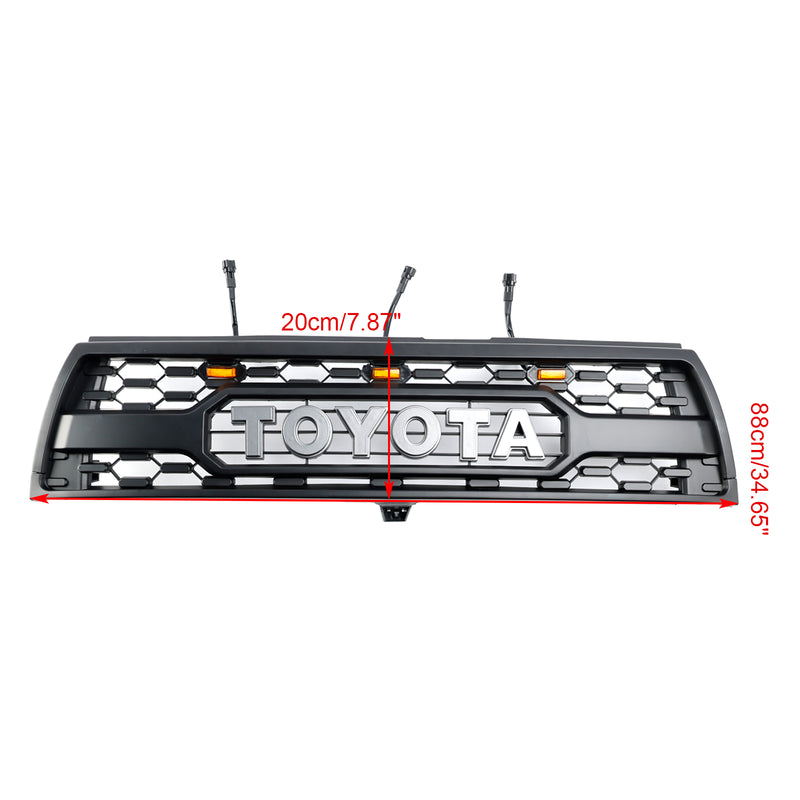 1996-2000 Toyota 4Runner Matte Black Front Bumper Grill Grille With LED & Letter