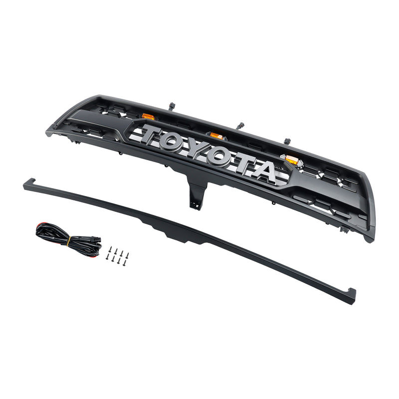 1996-2000 Toyota 4Runner Front Bumper Grill Grille + Matte Black + Lights + Toyota Logo