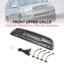 2001-2004 Toyota Sequoia Matte Black Front Bumper Grill Grille W/Lights