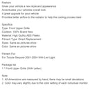 2001-2004 Toyota Sequoia Matte Black Front Bumper Grill Grille W/Lights