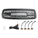 2001-2004 Toyota Sequoia Matte Black Front Bumper Grill Grille W/Lights