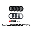 RS7 Style Honeycomb Front Bumper Grill Grille Fit Audi A7 C7 S7 2016-2018 Black