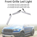 Front Bumper Grille Grill White Led Light Fit Ford Ranger 2015-2023 T7 T8