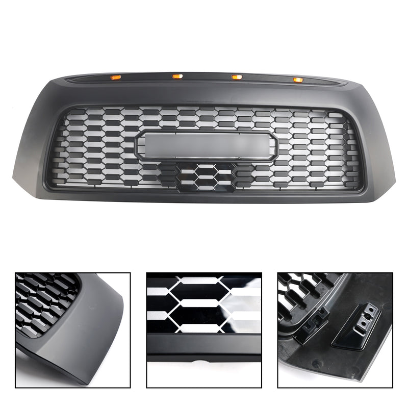 2006-2009 Toyota Tundra TRD PRO Black Honeycomb Front Bumper Grill Grille With LED