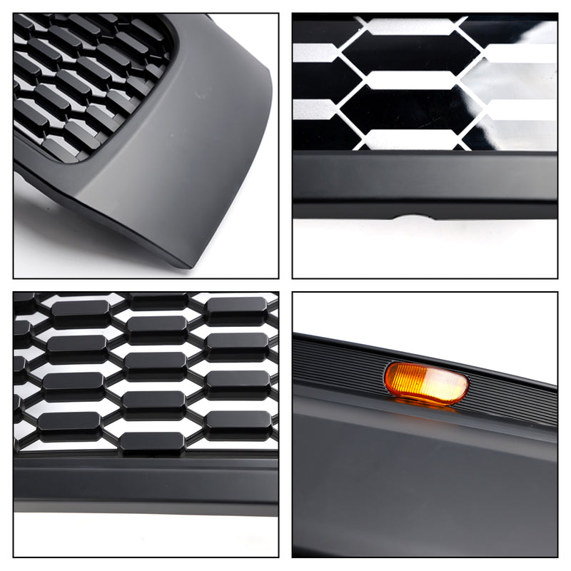 2006-2009 Toyota Tundra TRD PRO Black Honeycomb Front Bumper Grill Grille With LED