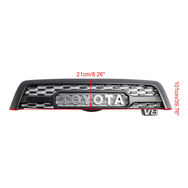 2005 2006 2007 Toyota Sequoia V8 Matte Black Front Bumper Grill Grille W/ Led Light