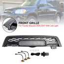 2005-2007 Toyota Sequoia Matte Black Front Bumper Grill Grille W/ Led Light