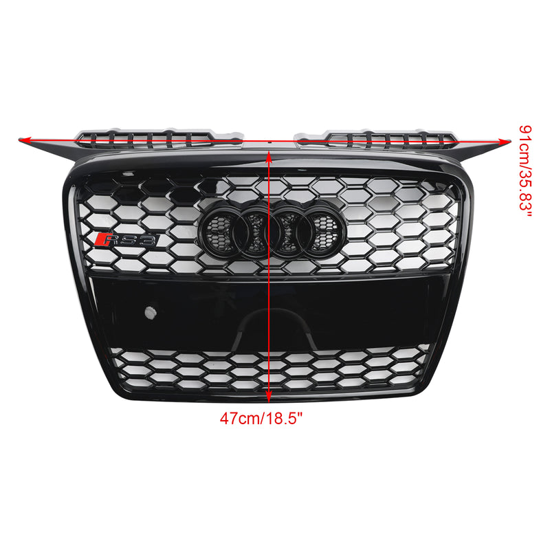 RS3 Style Front Bumper Grill Grille Fit Audi A3 8P 2004-2008 8P4853651A