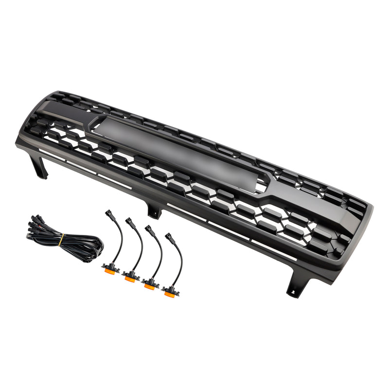 1997-2000 Toyota Tacoma TRD PRO Honeycomb Front Bumper Grill Grille With LED light