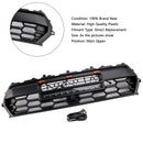 Black Front Bumper Grille Grill Fit Toyota Tacoma 2024+ With Led & Light Bar