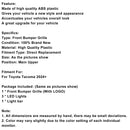 2024 Toyota Tacoma Black Front Bumper Grille Grill With Led & Light Bar & Letter