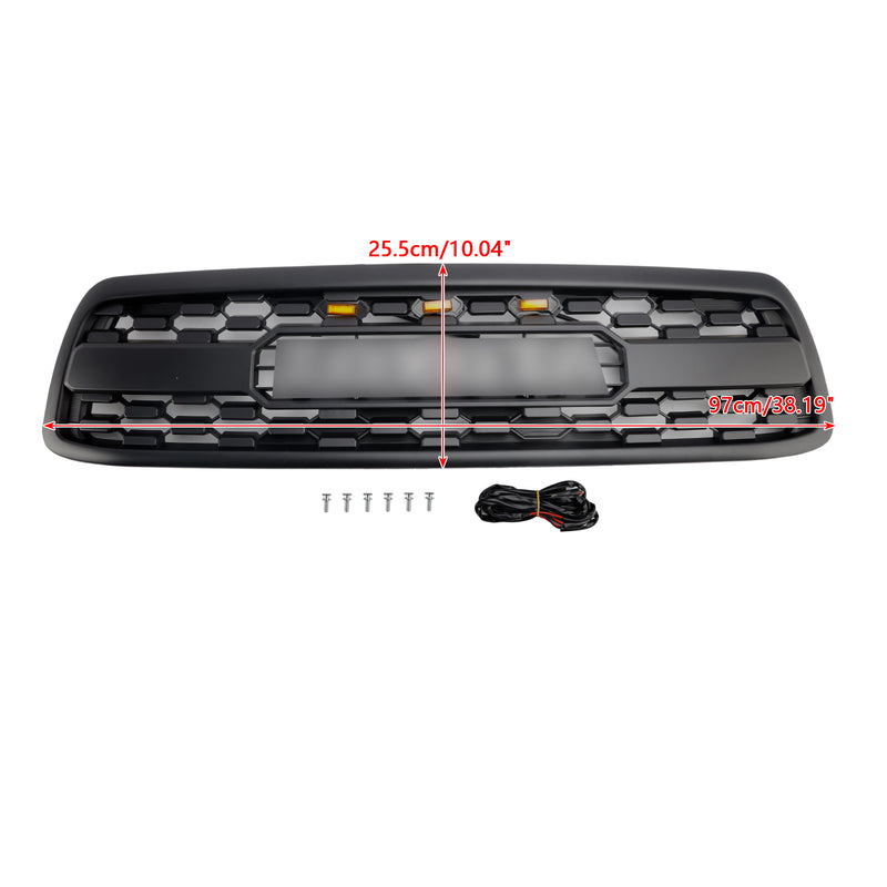 Matte Black Front Bumper Grill Grille Fit Toyota Tundra 2000-2002 W/LED