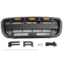 Matt Black Front Bumper Grill Grille Fit Ford Ranger 2004-2011 With LED Light