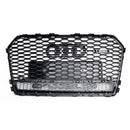 RS6 Style Honeycomb Mesh Front Grill Grille Fit Audi A6 S6 C7 2016-2018 Black