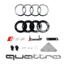 RS6 Style Honeycomb Mesh Front Grill Grille Fit Audi A6 S6 C7 2016-2018 Black