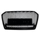 RS6 Style Honeycomb Mesh Front Grill Grille Fit Audi A6 S6 C7 2016-2018 Black