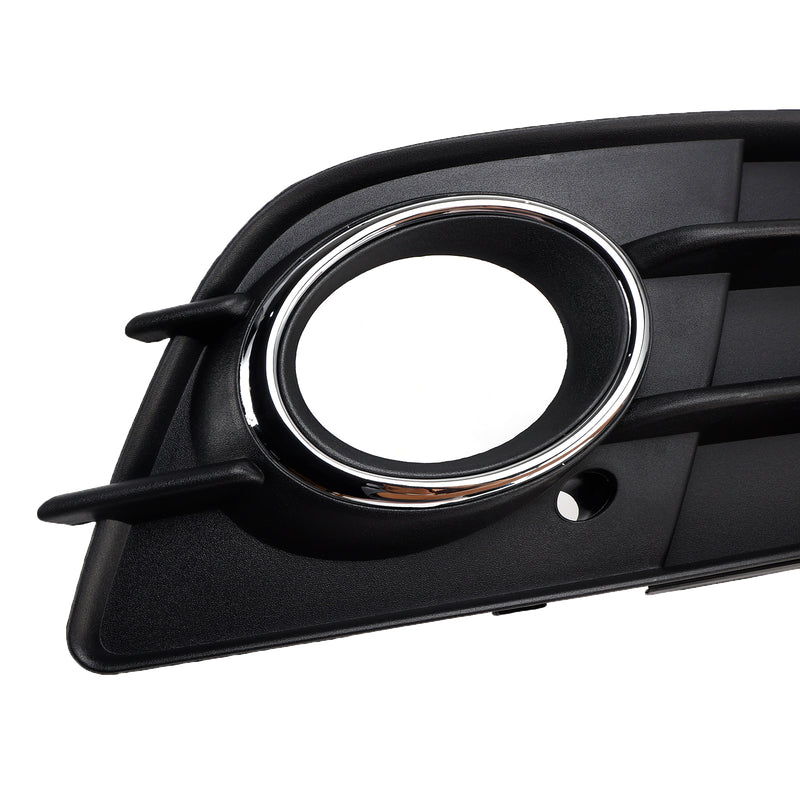 Pair Car Fog Light Grill Cover Left&Right For Audi A4 B8 S-Line S4 2008-2012